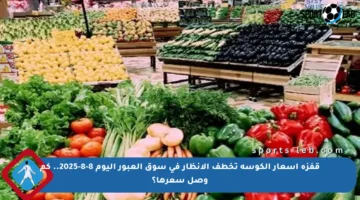 قفزة أسعار الكوسة تخطف الأنظار في سوق العبور اليوم 8-8-2025.. كم وصل سعرها؟